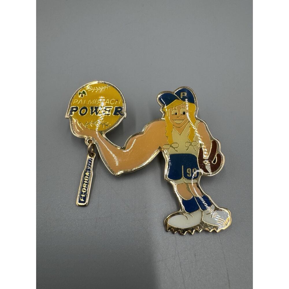 Vintage 1999 Palm Beach Power Softball Lapel Pin